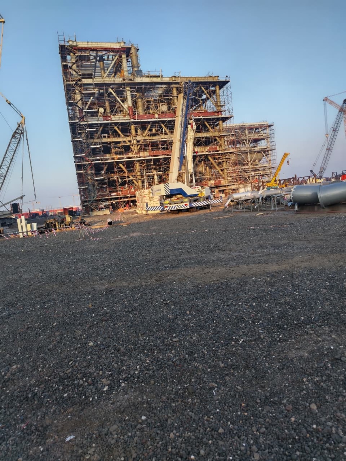 Industrial site overview along the Dubai waterfront